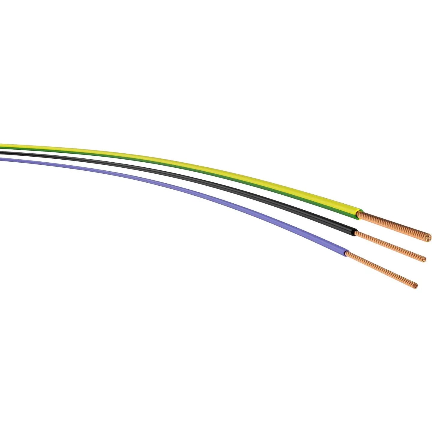 B-Ware Ver Aderleitung Kabel Leitung H07 V K Schwarz Kupfer Flexibel 1 X 1.50 Mm² 100 M