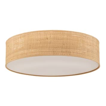 B-Ware Euluna Deckenleuchte Leano Deckenlampe Deckenlicht Leuchte Beige Rund Aus Rat511