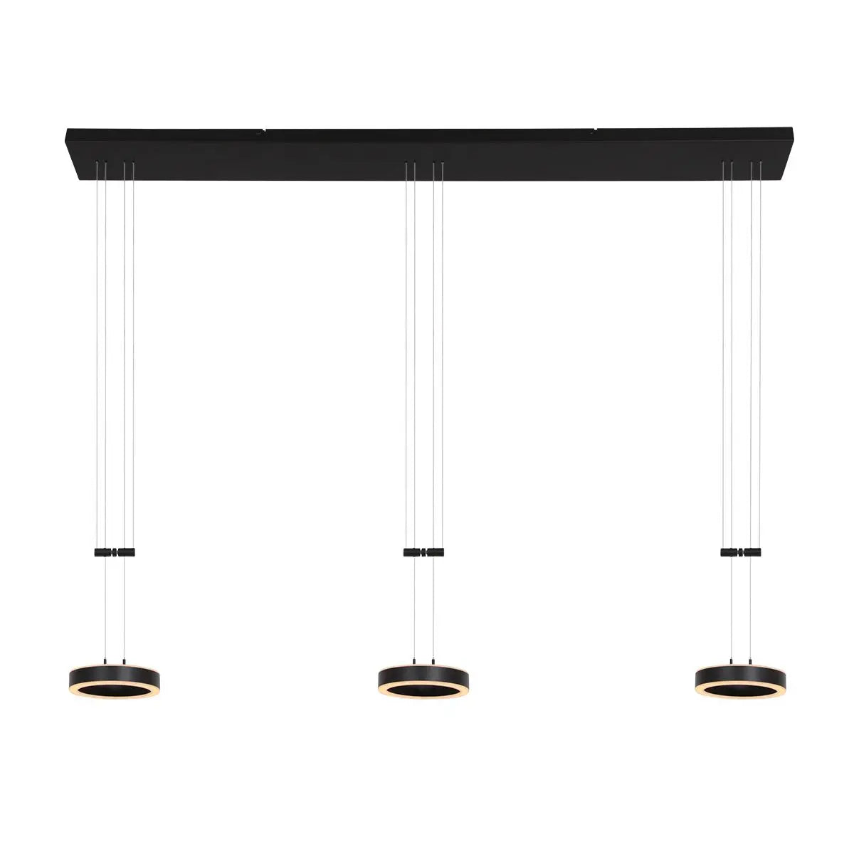 B-Ware Steinhauer Hängelampe Pendelleuchte Piola Schwarz 3 Flammig Led Leuchte 120 Cm
