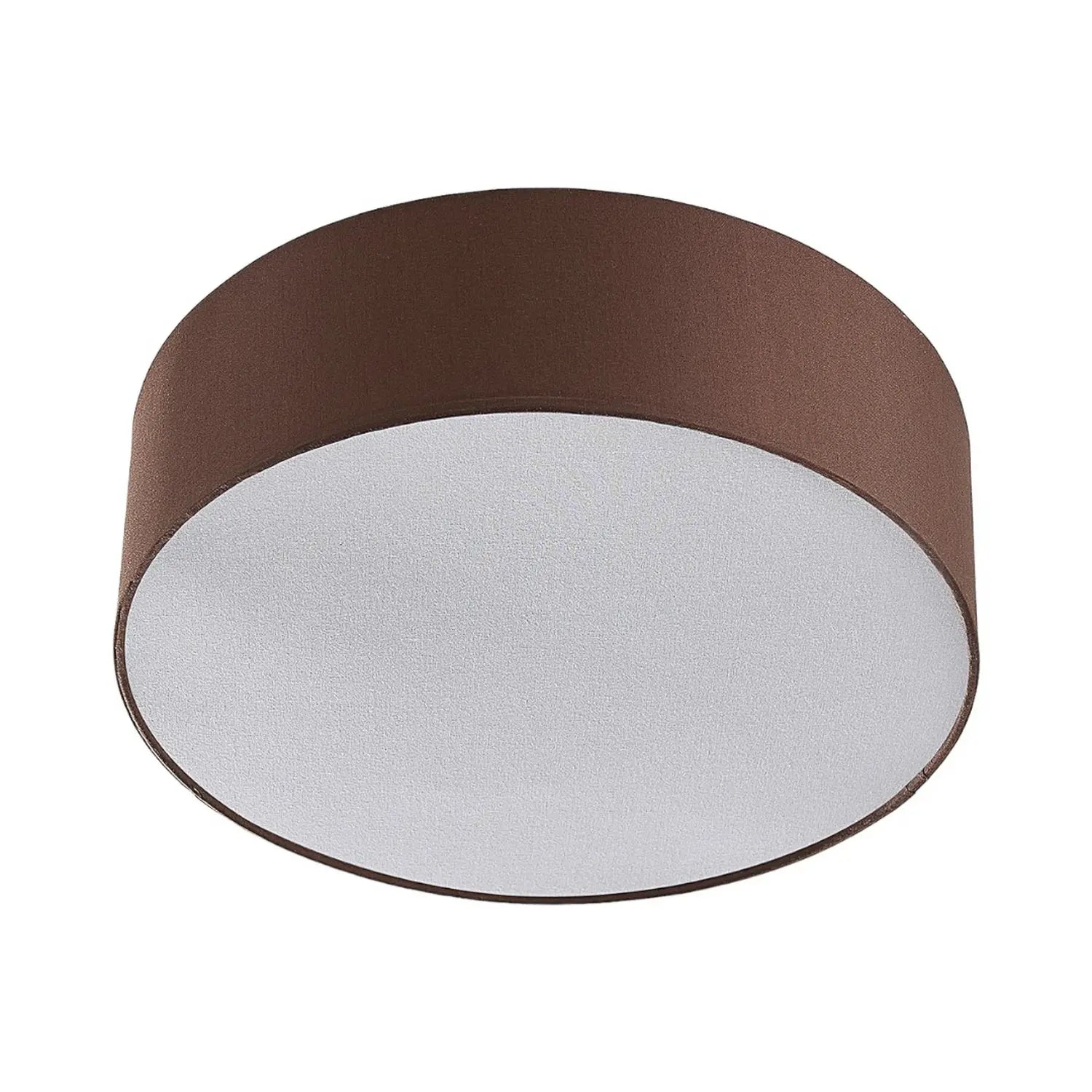 B-Ware Lindby Deckenleuchte Deckenlampe Sebatin Stoffleuchte Braun Textil ø40cm E27 Led
