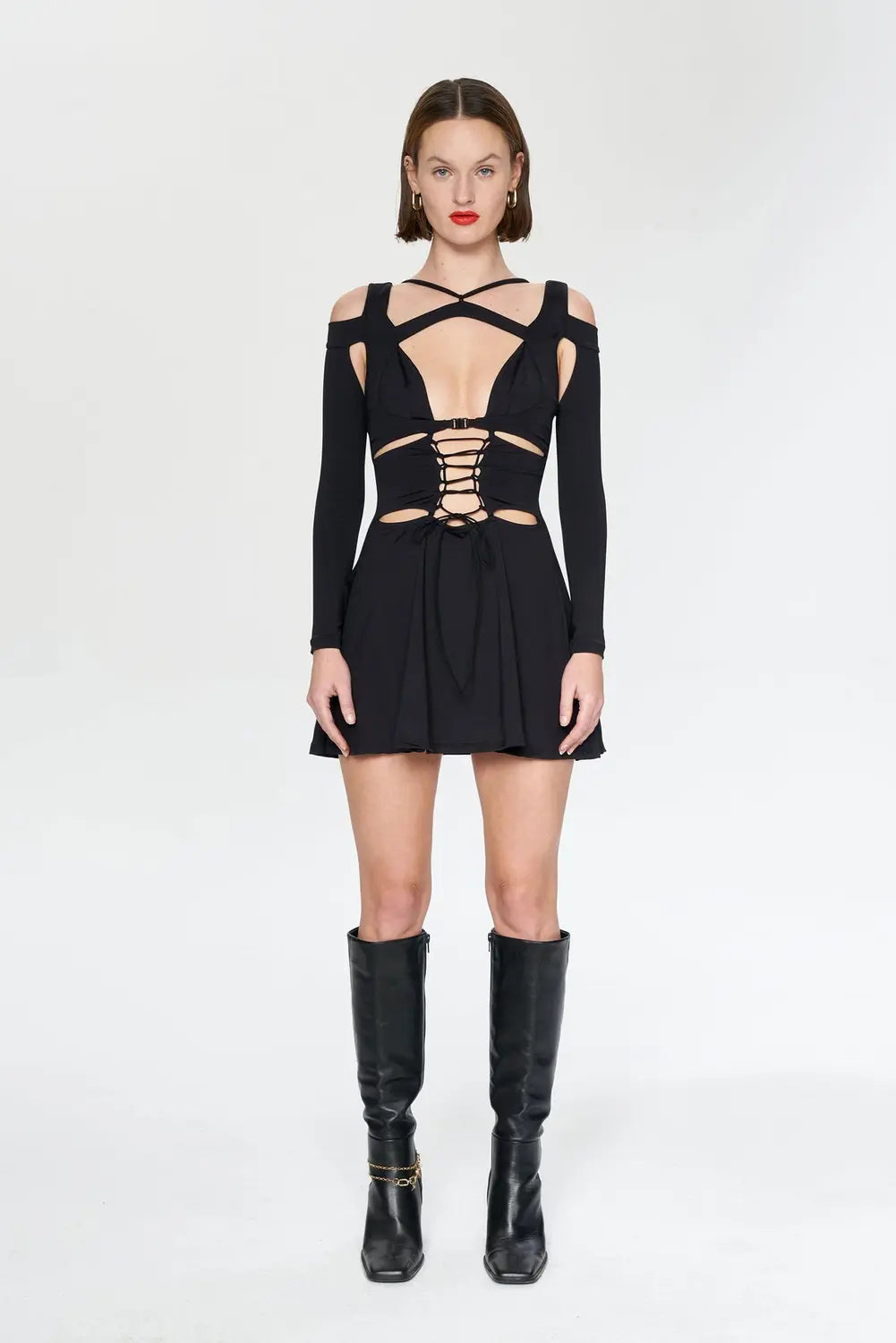 B-Ware Iamnotbasic Blanca Kleid Dress Schwarz Damenmode Größe S