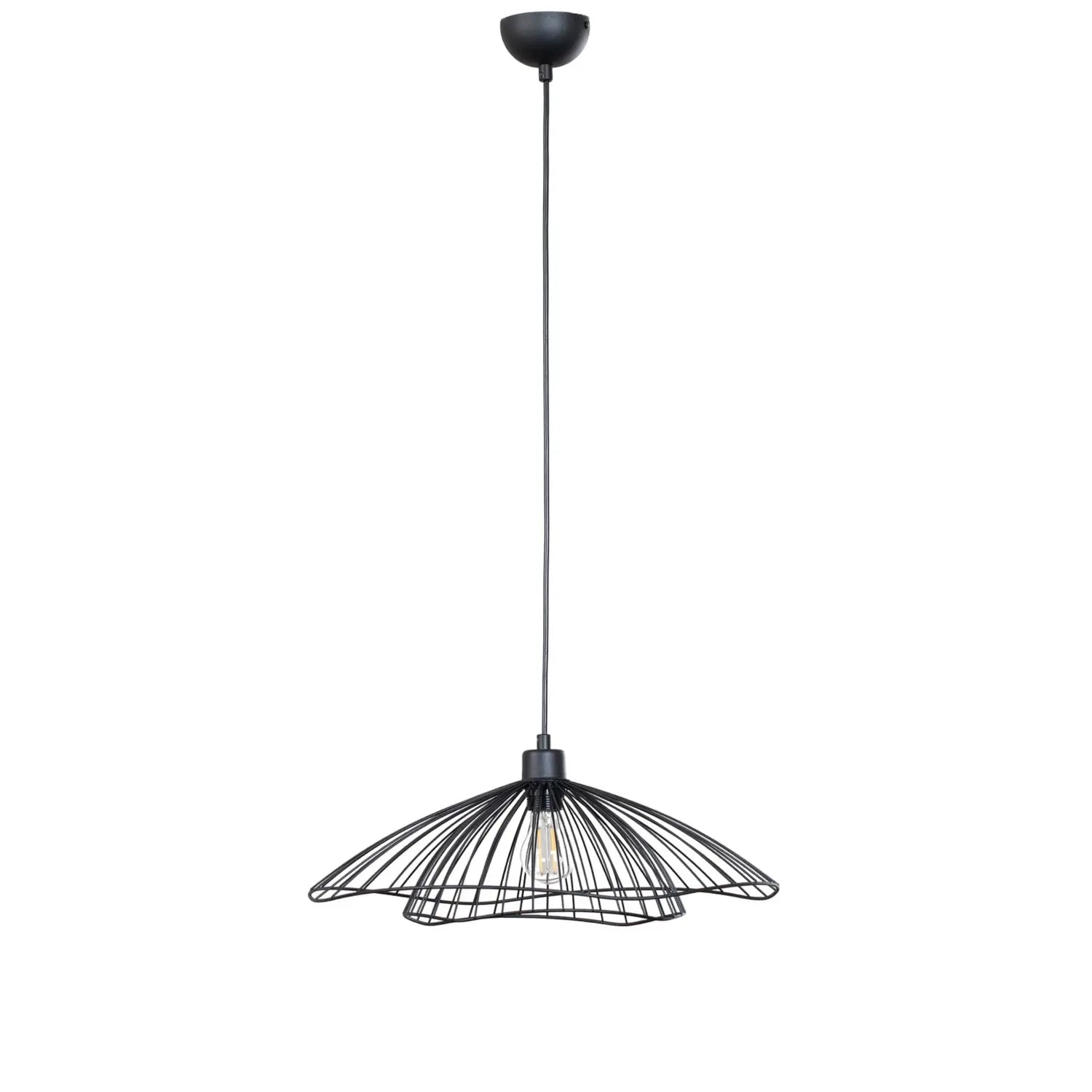 B-Ware Opviq Hängeleuchte Pendelleuchte Leuchte Tel Schwarz Metall ø 50 Cm E27 Led