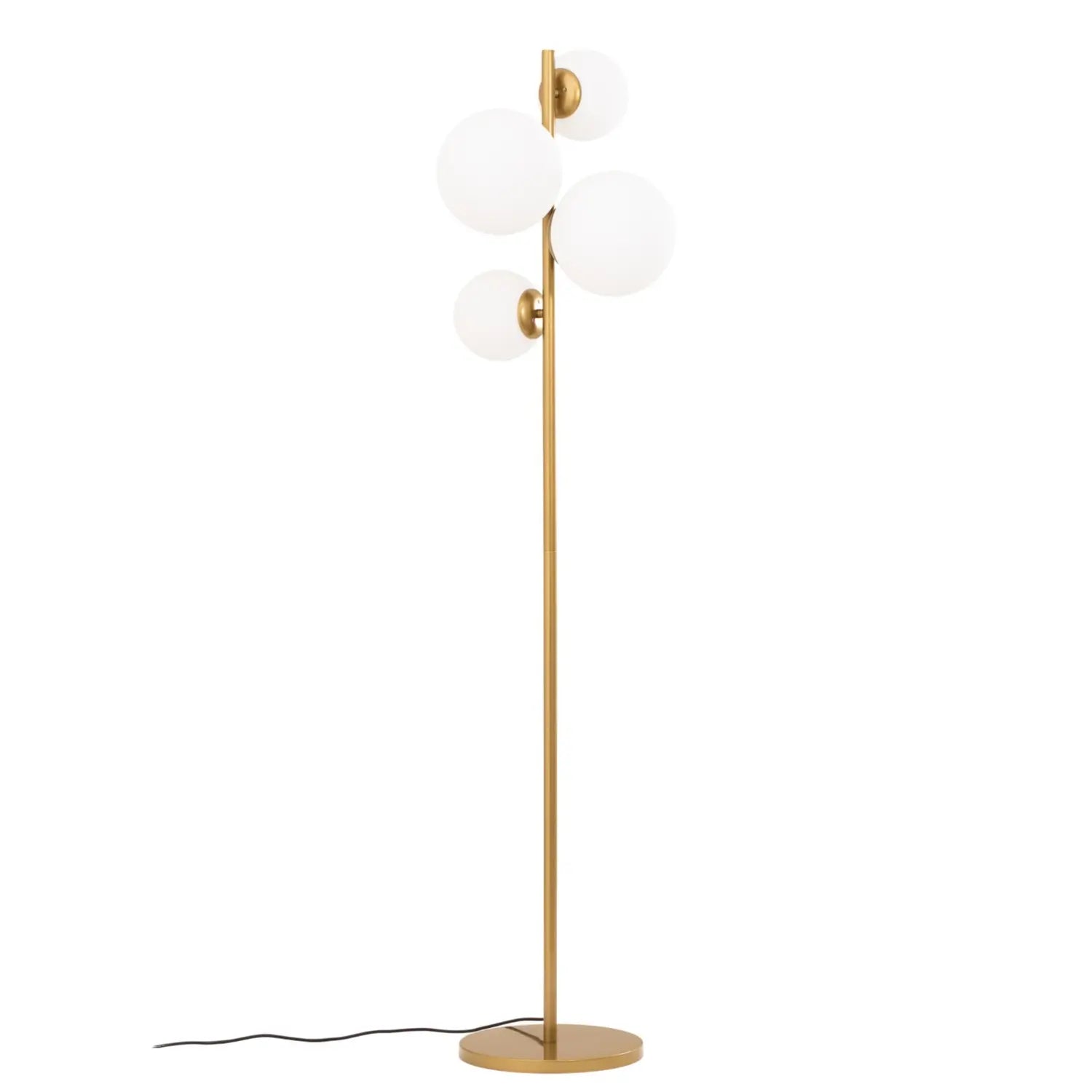 B-Ware Stehleuchte Lampe Fazli Gold Glas Metall 162 Cm E14 Led 4 Flammig Schalter Lampe