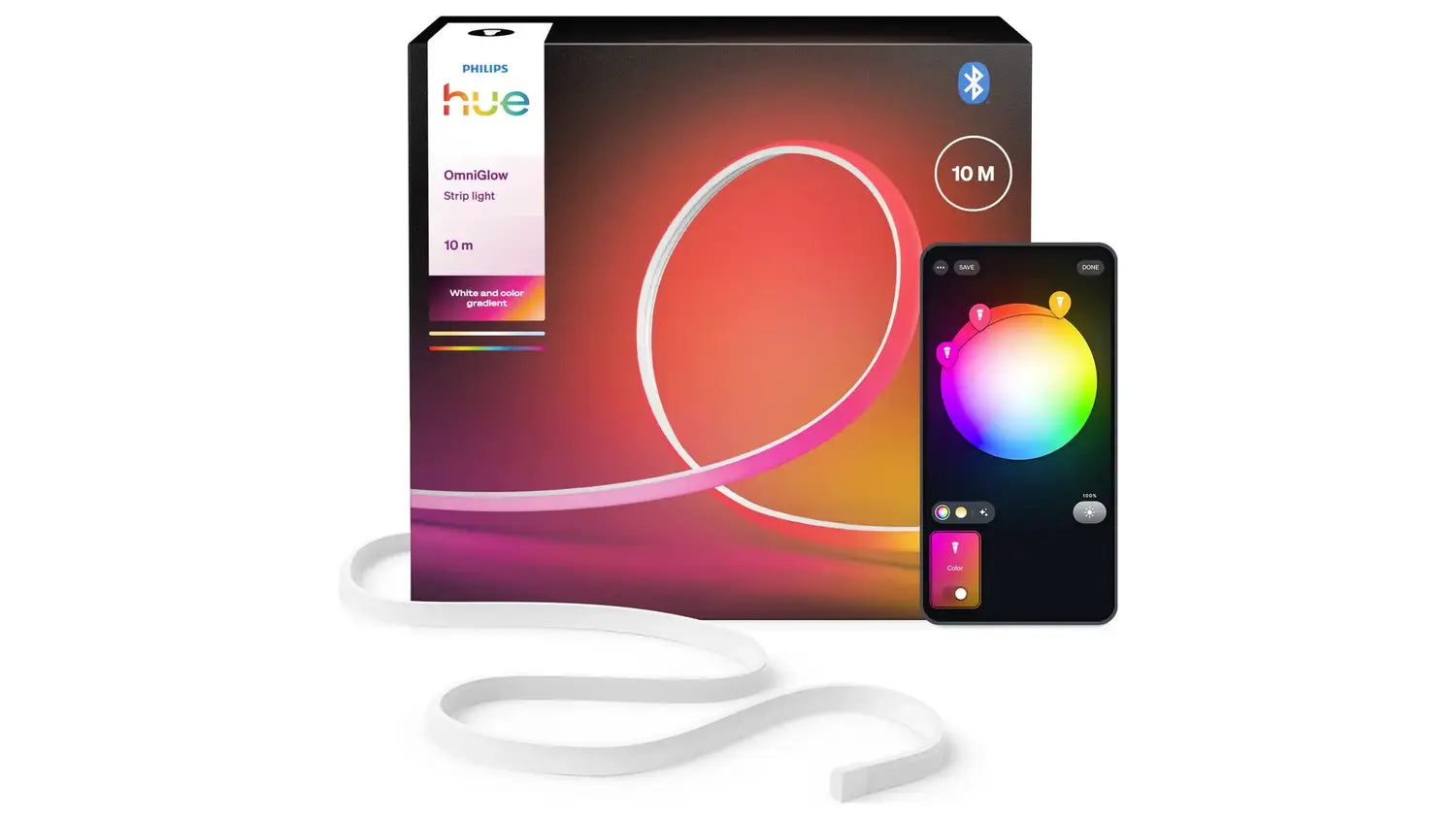 B-Ware Philips Hue Led Stripe Lichtband Omni Glow Gradient Rgbicww Weiß App