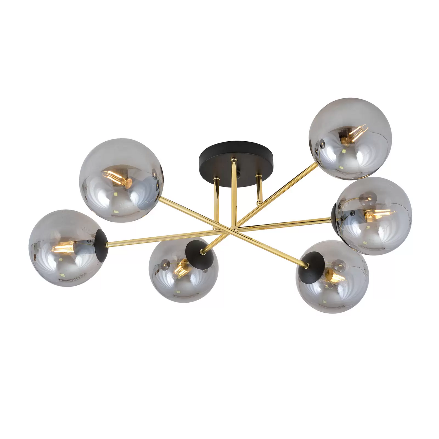 B-Ware Euluna Deckenleuchte Glassy Schwarz/Opal Deckenlampe Lampe Licht Leuchte Spot142