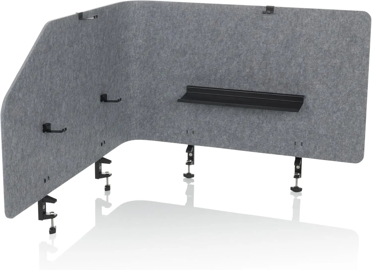 B-Ware H Jh Office Tischtrennwand Sichtschutz Bürowand Filz Grau Faltbar 160x50cm