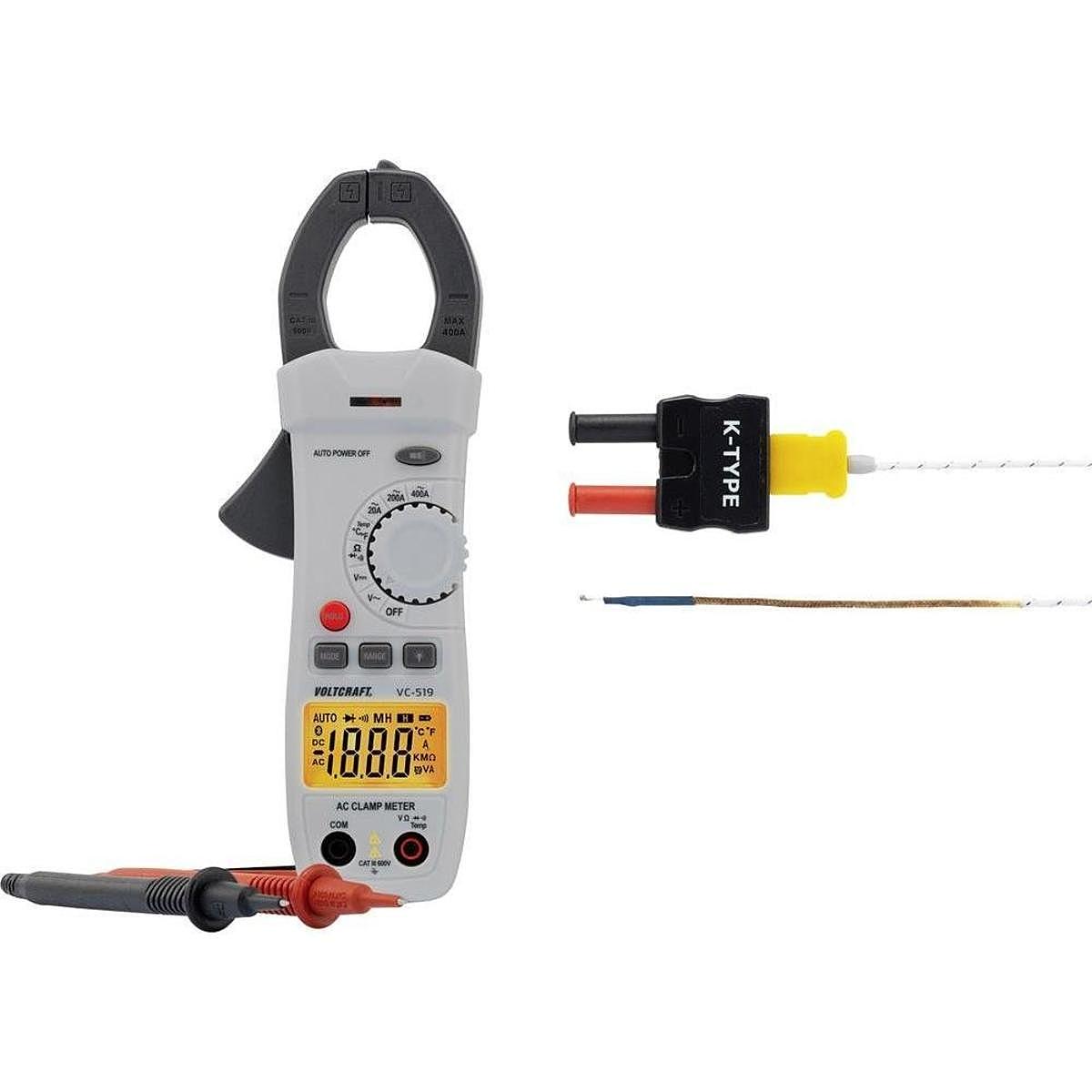 B-Ware Voltcraft Stromzange Digital Vc 519 Kalibriert Werksstandard Cat Iii 600 V