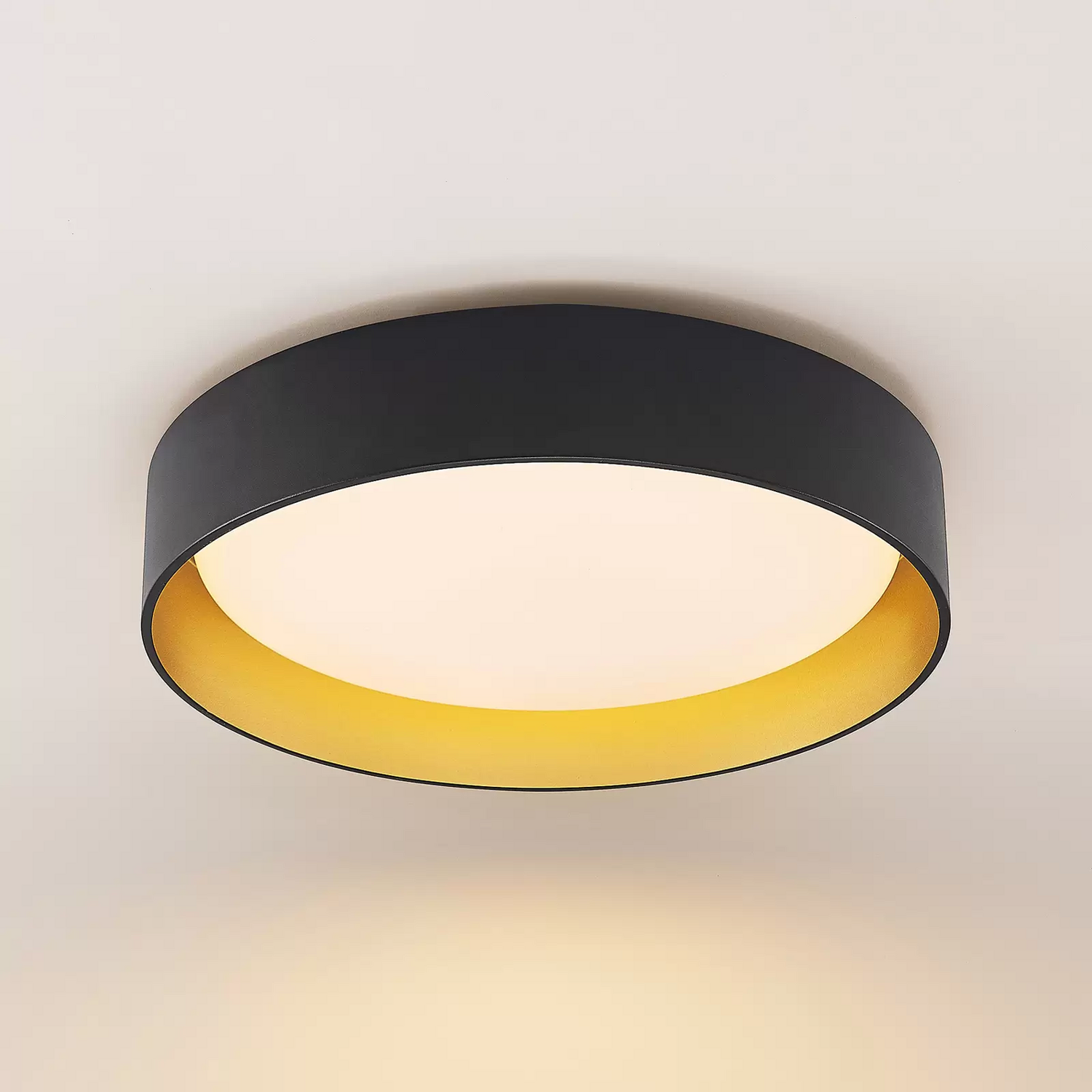 B-Ware Lindby Gracjan Led Deckenleuchte Cct Schwarz Gold Deckenlampe Leuchte Lampe Led