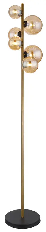 B-Ware Globo Stehleuchte Stehlampe Riha Messing Amber G9 Led 6 Flg Lampe Siehe Text