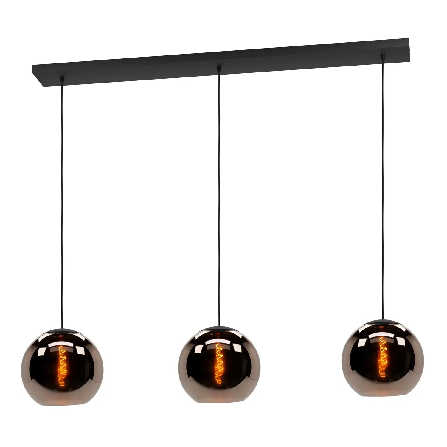 B-Ware Eglo Hängeleuchte Pendelleuchte Cordoba Schwarz 3 Flammig E27 Led 125 Cm Lampe