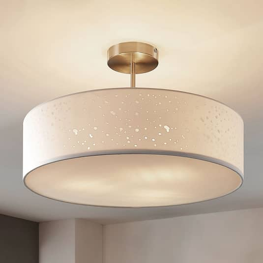 B-Ware Lindby Deckenlampe Umma Hängelampe Licht Wohnzimmerlampe Leuchte ø 50cm E27 Weiß