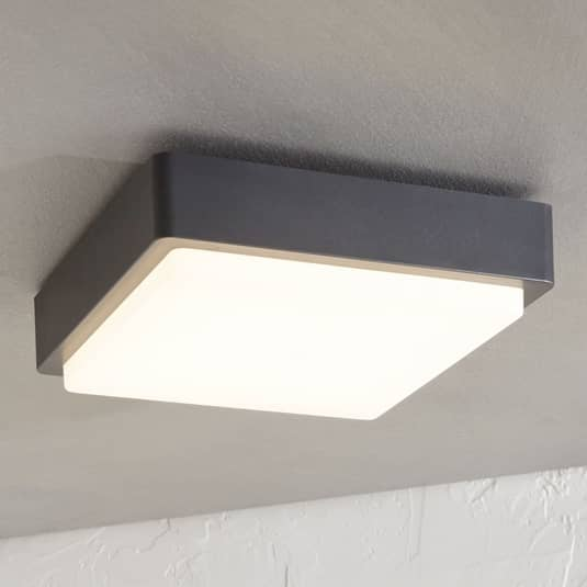B-Ware Lindby Deckenleuchte Außenlampe Led Lampe Warmweiß Dunkelgrau Weiß Ip65323