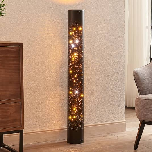 B-Ware Lindby Stehleuchte Standlampe Led Schwarz Gold Metall Wohnzimmer Beleuchtung