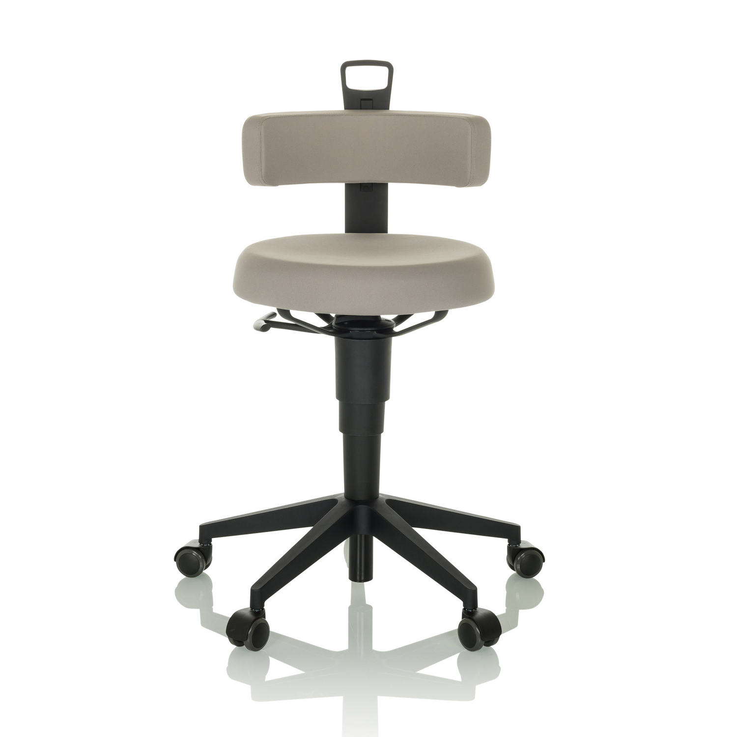 B-Ware Hjh Office Arbeitshocker Balancestuhl Top Work Flex Stoff Grau Stuhl Möbel