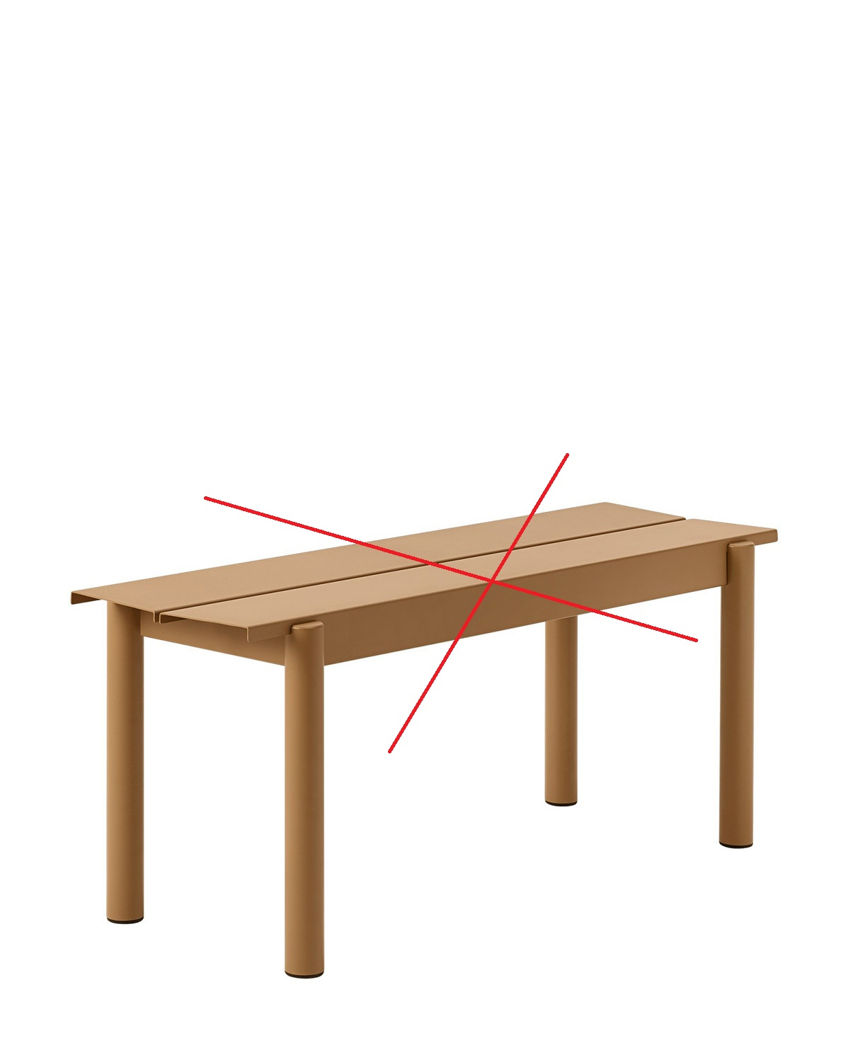 B-Ware Muuto Gartenbank Sitzbank Outdoorbank Burnt Orange Wetterfest Siehe Text/Foto