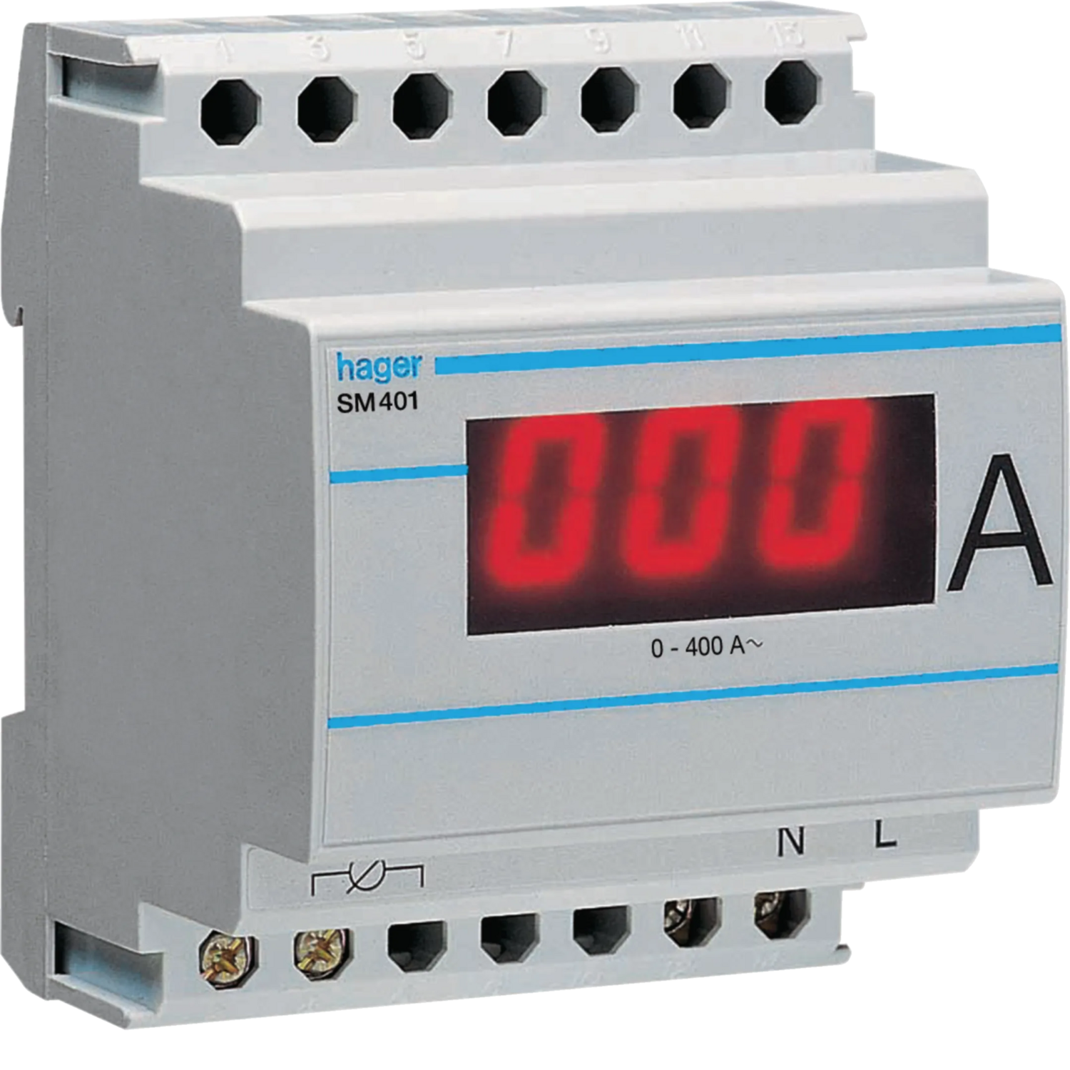 B-Ware Hager Digitales Amperemeter Wandlermessung 0 400 A Messgerät Detektoren Wandler