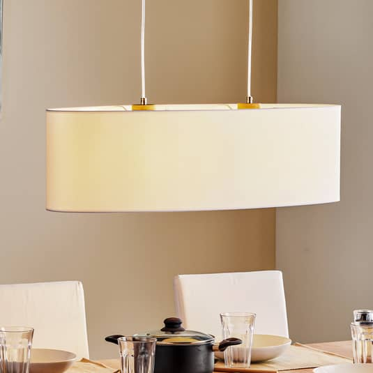 B-Ware Euluna Hängeleuchte Cassy Mit Einem Weißen Textilschirm Hängeleuchte Lampe Li655