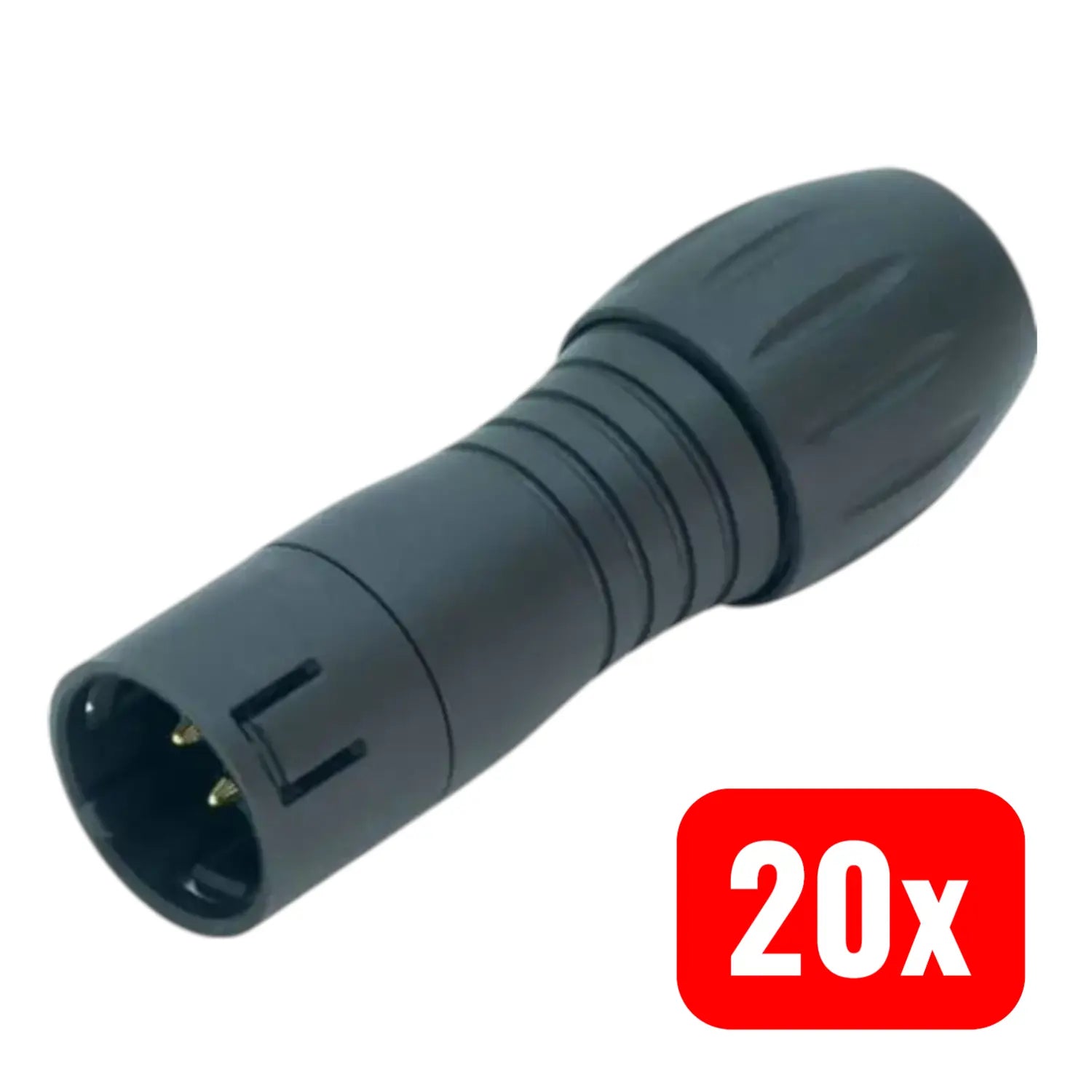 B-Ware Binder Kabelstecker Stecker Rundsteckverbinder 720 Gerade 3polig Löten 20 Stück