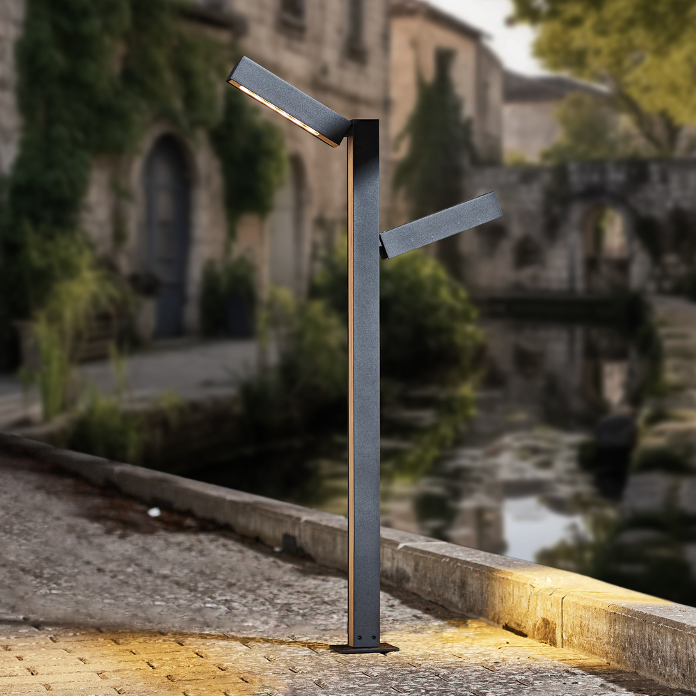 B-Ware Lucande Taskalin LED Wegeleuchte Lampe 2 Flammig 90 cm Gartenleuchte Aussenlicht