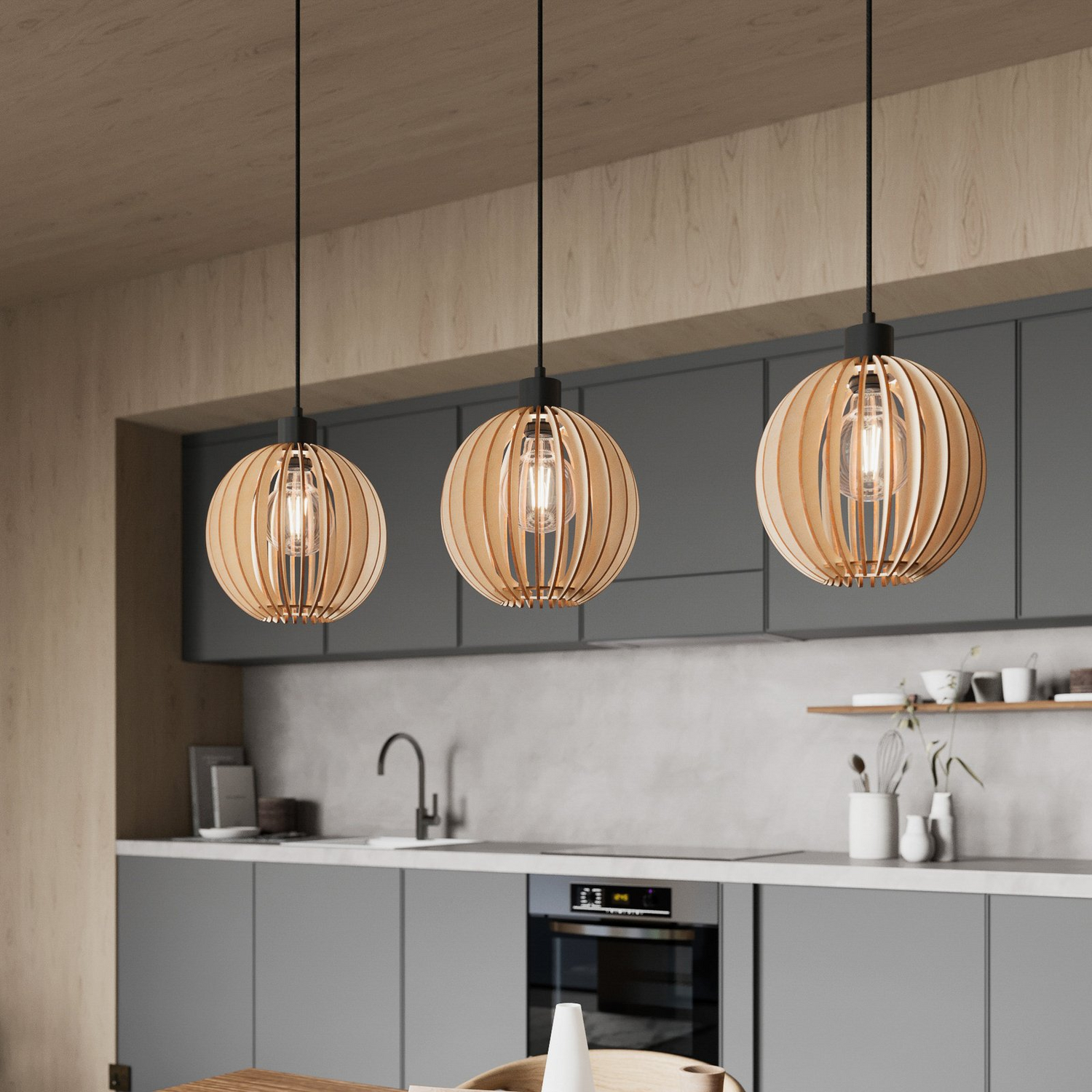B-Ware Envostar Clay Pendelleuchte Hängeleuchte Pendellampe Deckenlampe Leuchte E27