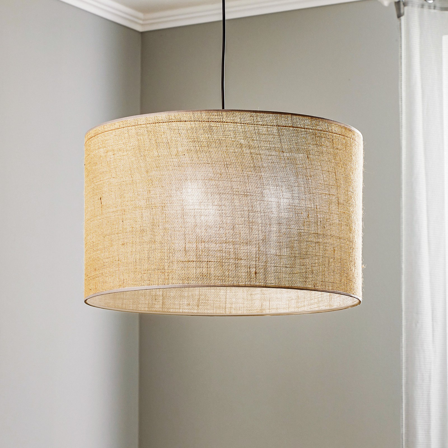 B-Ware Juta Hängeleuchte Pendelleuchte Hängelampe Jute Einflammig ø 50 Cm Leuchte Lampe