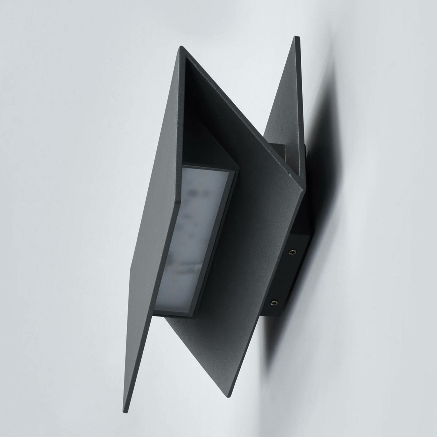 B-Ware Lucande Außenwandleuchte Wandlampe Led Grafit Aluminium Glas Außenlampe Ip54