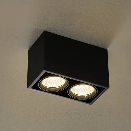 B-Ware Arcchio Cirdan Led Deckenlampe Deckenlampe Lampe Leuchte 2 Flammig Schwarz