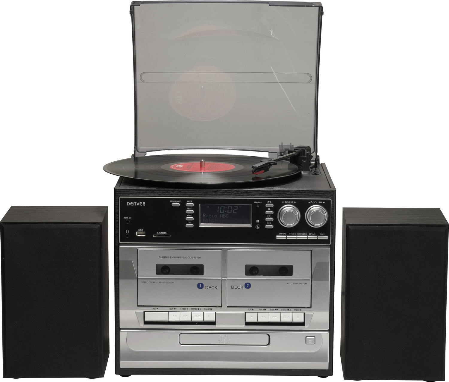 B-Ware Denver Mrd 166 Stereoanlage Dab+ Plattenspieler Sd Ukw Usb Aufnahmefunktion