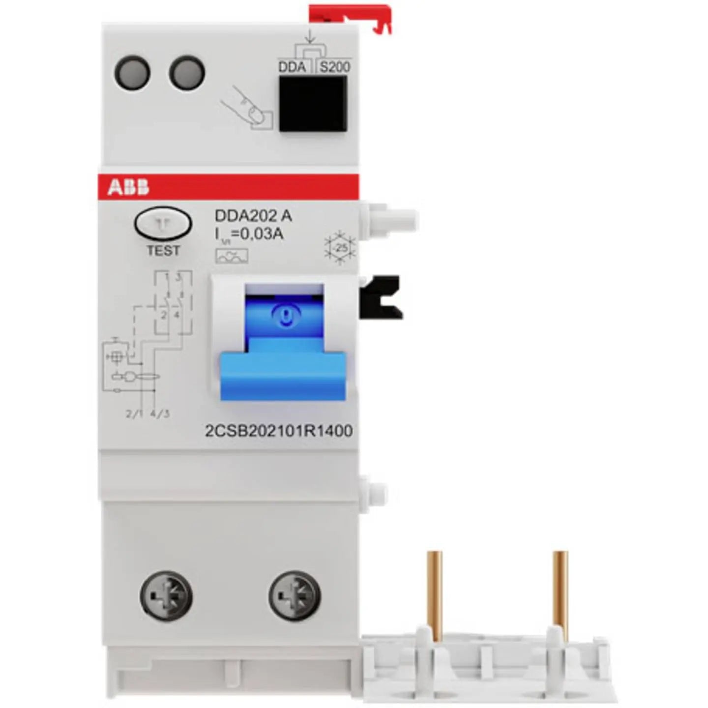 B-Ware Abb Fi Block Fehlerstromschutzblock S202 2 Polig 40 A 30m A Dda202 A 40 0 03 Typ A