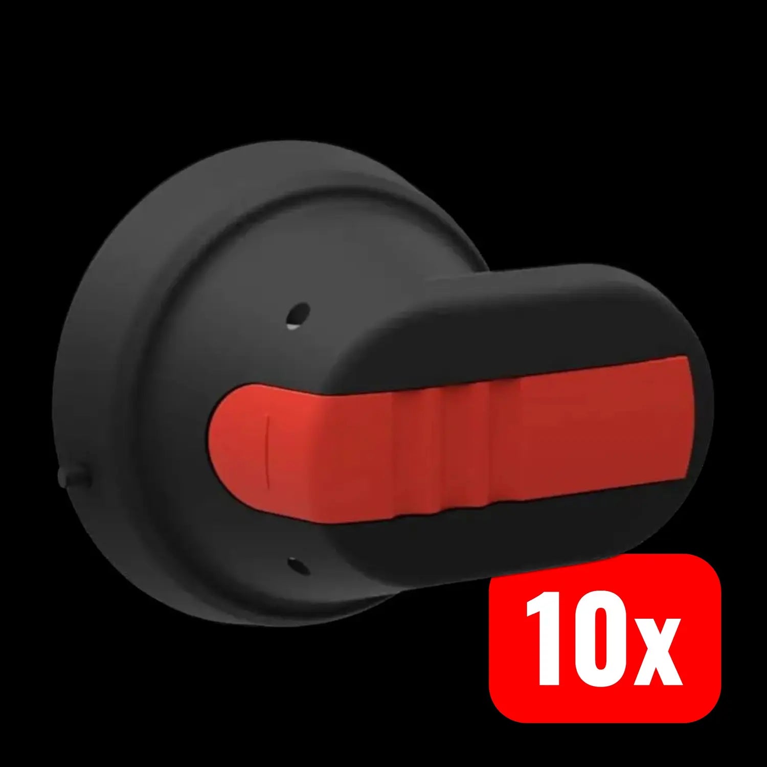B-Ware Abb Pistolengriff Handgriff Schwarz 45mm Welle Schwarz 10 Stück