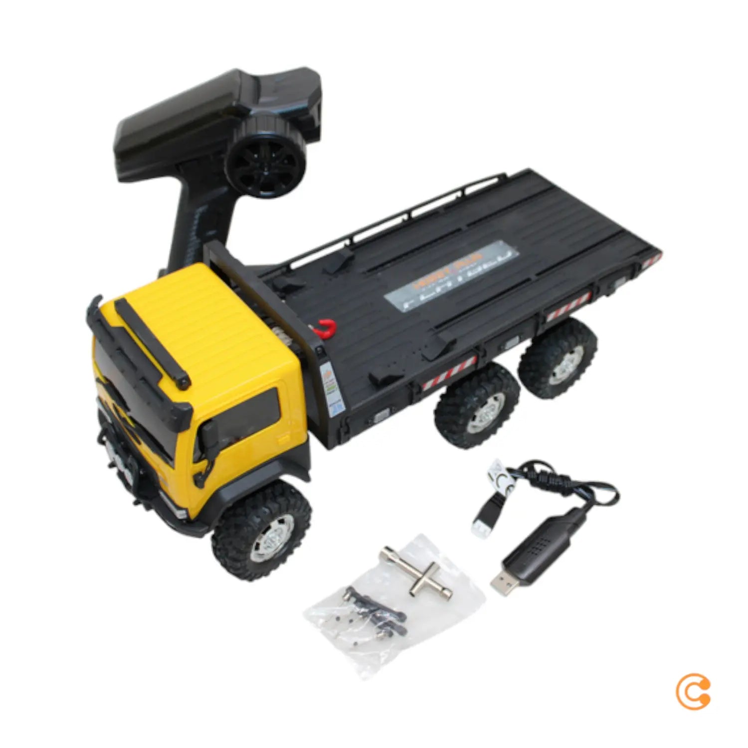 C-Ware Hobby Plus Absima 1:18 Cr 18 P Tow Truck Arktos 6x6 Gelb Siehe Text/Foto