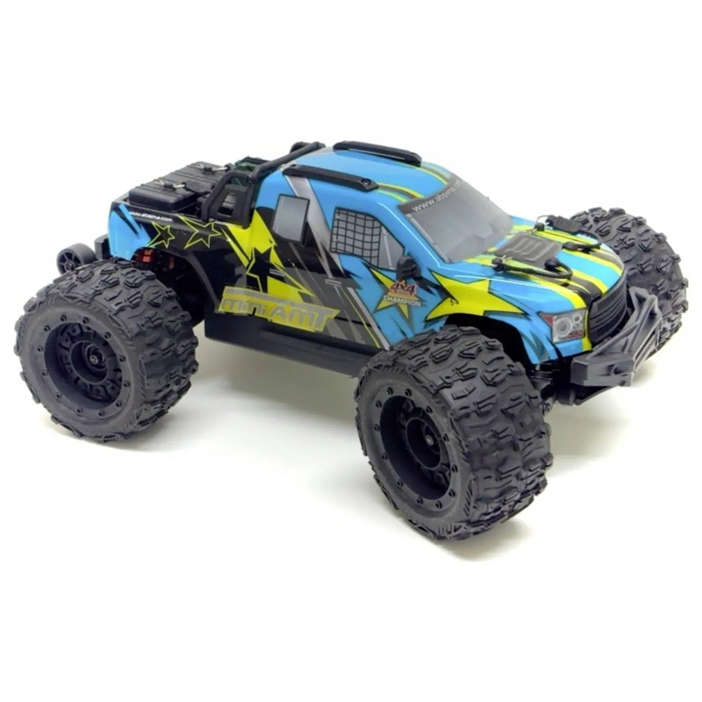 B-Ware Absima 3 S Bl Mini Amt Rc Auto Modell Fluo Blue Brushless Fahrzeug