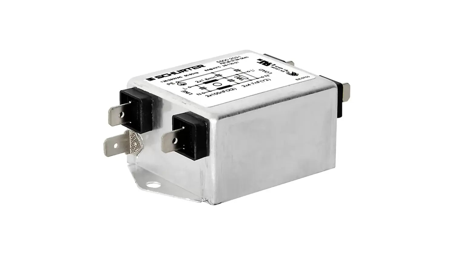 B-Ware Schurter 5500.2034 5500.2034 Netzfilter 20.00 A 0.50m H 75x45x28.60mm 10 Stück