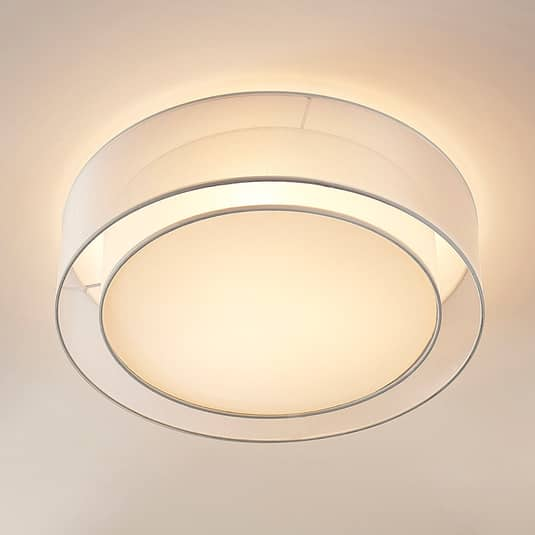 B-Ware Lindby Stoff Deckenlampe Amon Deckenlampe Deckenlicht Led 3 Flmg Dimmbar Weiß
