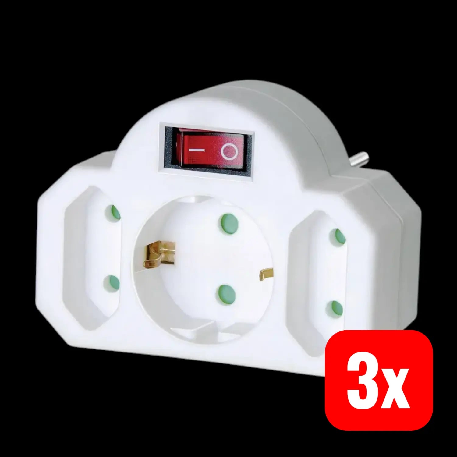 B-Ware Brennenstuhl Adapter Schutzkontakt Euro Steckdose Steckdosenleiste 3 Stück