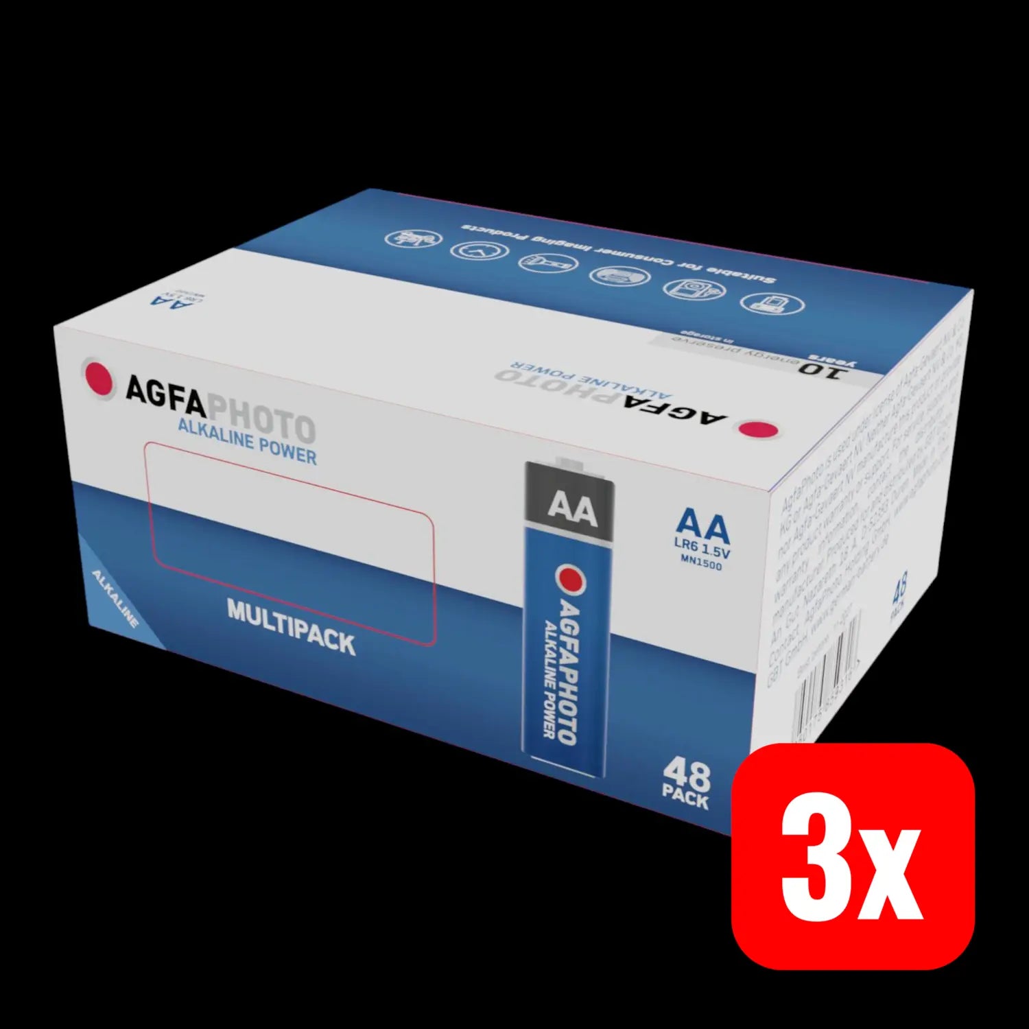 B-Ware Agfa Photo Power Lr6 1.5 V 48 St. Mignon (Aa) Batterie Alkali Mangan 3 Sets