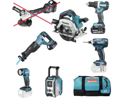 B-Ware Makita Akku Spezialset Dlx7018 Tx1 Elektrowerkzeug Akkuwerkzeug 18 V Siehe Text