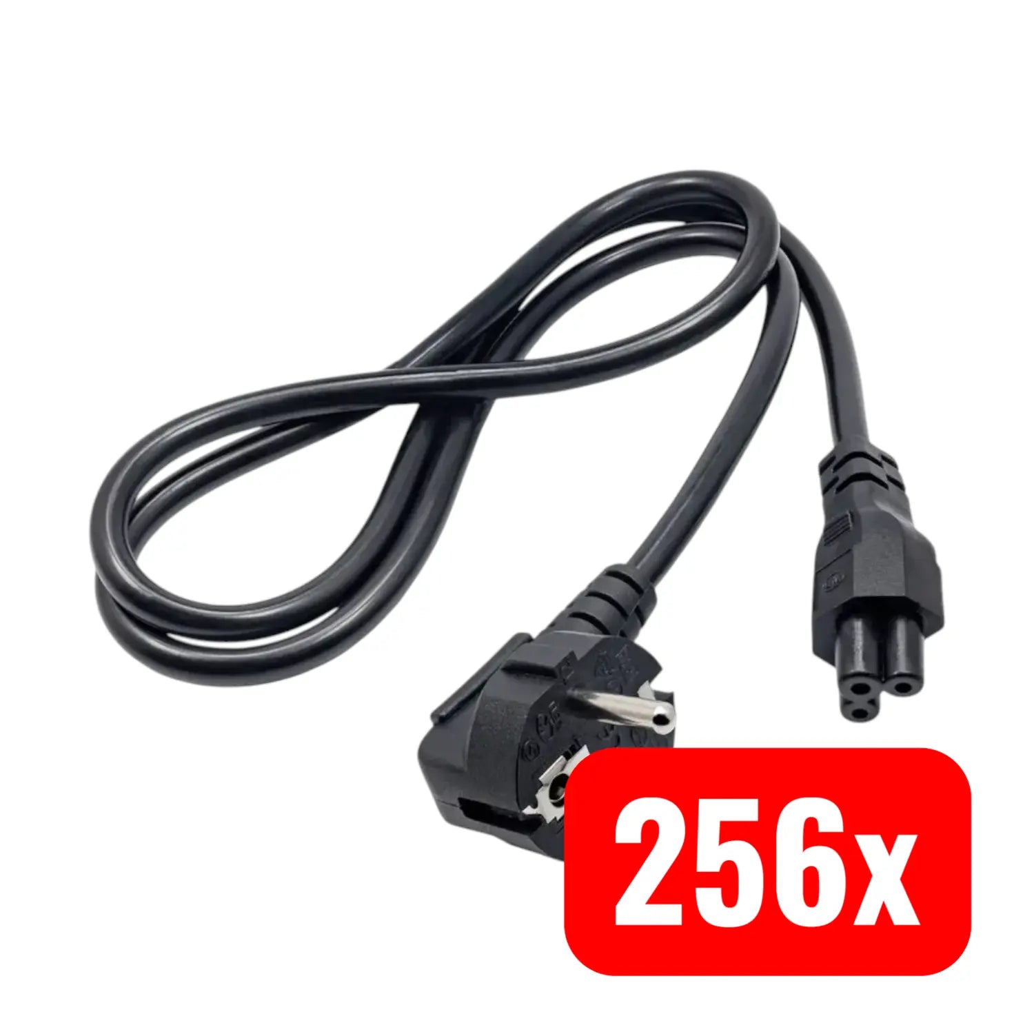 B-Ware Akyga Stromkabel Adapter Netzteil Kabel Schwarz Kleeblatt C5 1 M 256 Stück