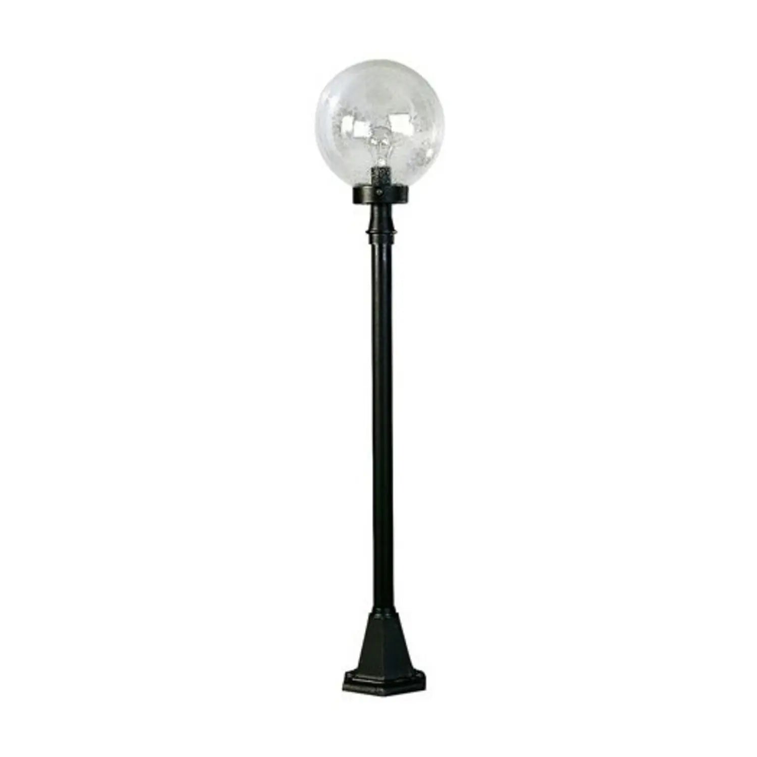B-Ware Albert Leuchten Wegeleuchte Gartenlampe Schwarz Blasenglas Aluminium Lampe Spot