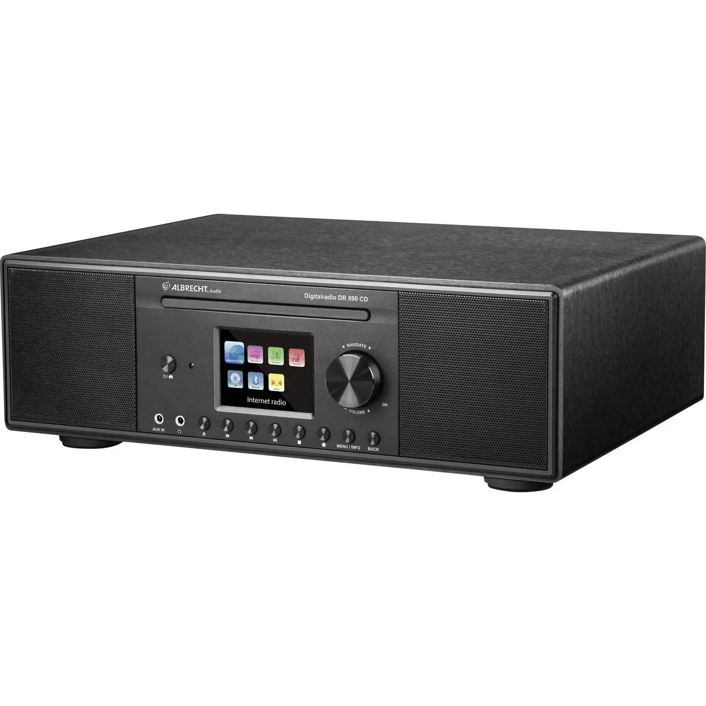 B-Ware Albrecht Tischradio Internetradio Radio Cd Player Ukw Dab Bluetooth Usb Schwarz