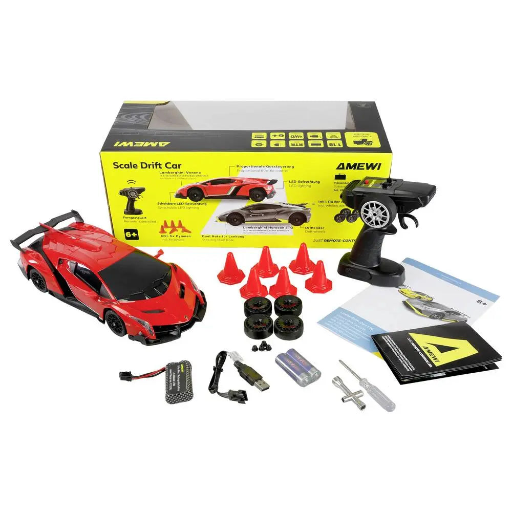 B-Ware Amewi Rc Modellauto Auto Drift Veneno Lamborghini Elektro Akku Siehe Text/Foto