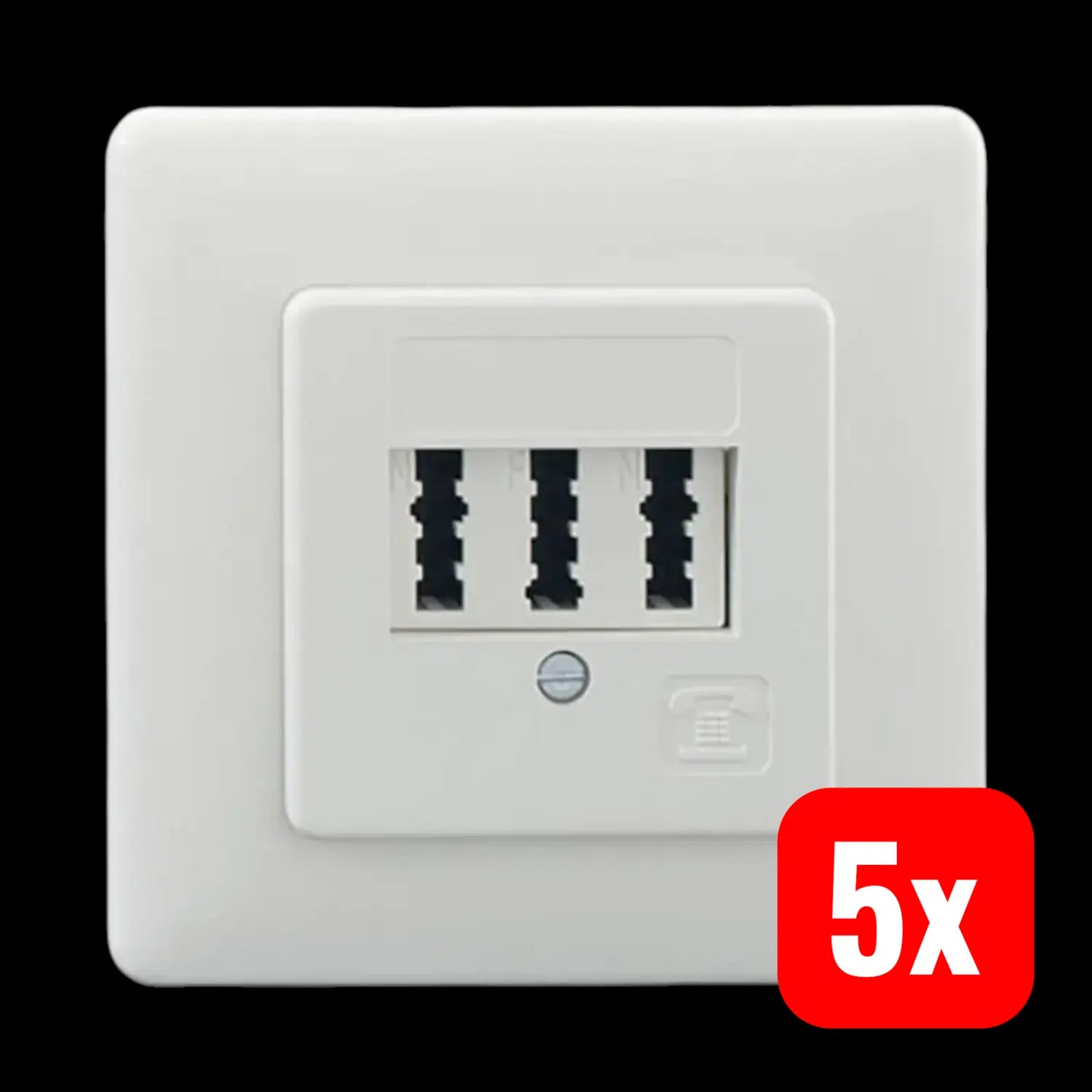 B-Ware Rutenbeck Telefondose Anschlussdose Tae 3 X6 Nfn Up Rw Cat 3 Unterputz 5 Stück