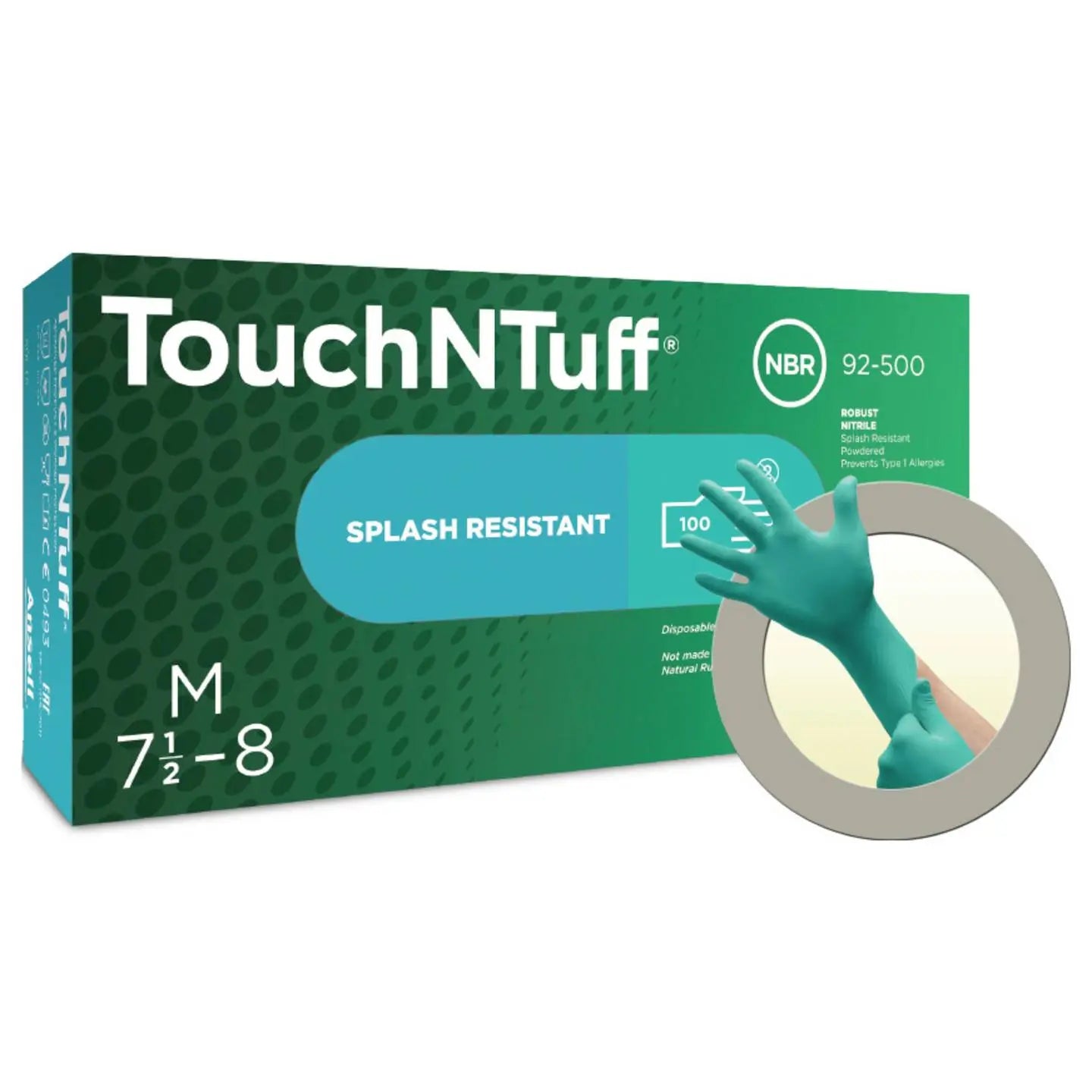B-Ware Ansell Einweghandschuh Touch N Tuff Nitril Grün Größe Xl Silikonfrei 100 Stück