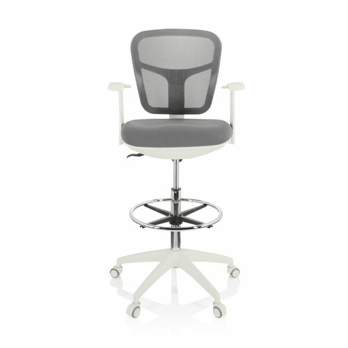 B-Ware Hjh Office Arbeitsstuhl Counterstuhl Top Work 108 W Netzstoff Grau