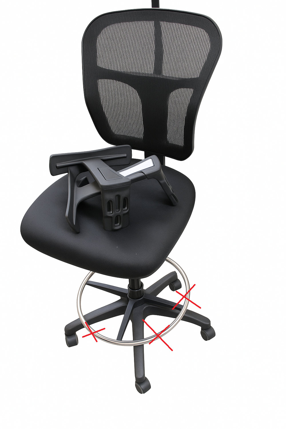 C-Ware Hjh Office Arbeitsstuhl Counterstuhl Top Work 108 Netz Schwarz Drehstuhl