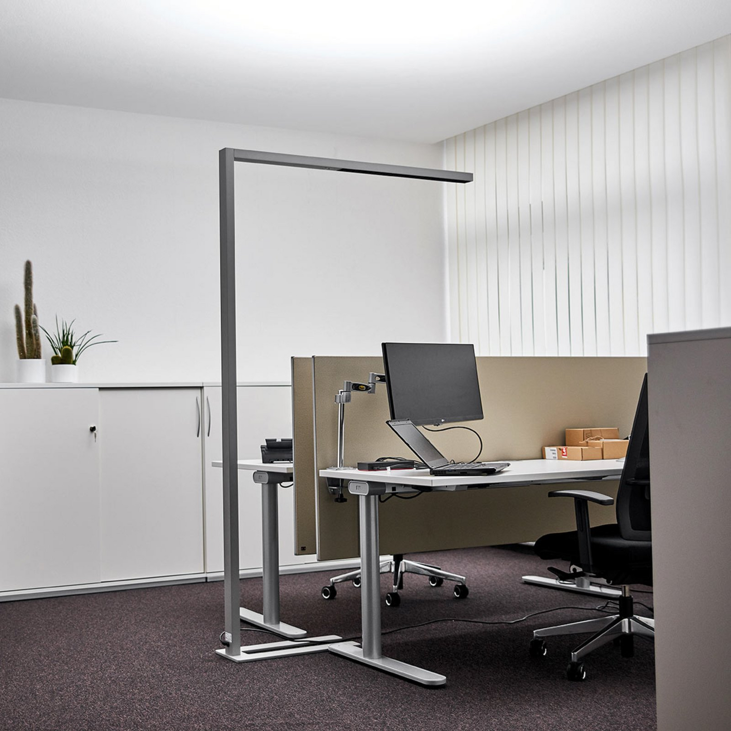 B-Ware Arcchio Stehlampe Büroleuchte Led Silber Jolinda Touch Dimmer Sensor Alumin722