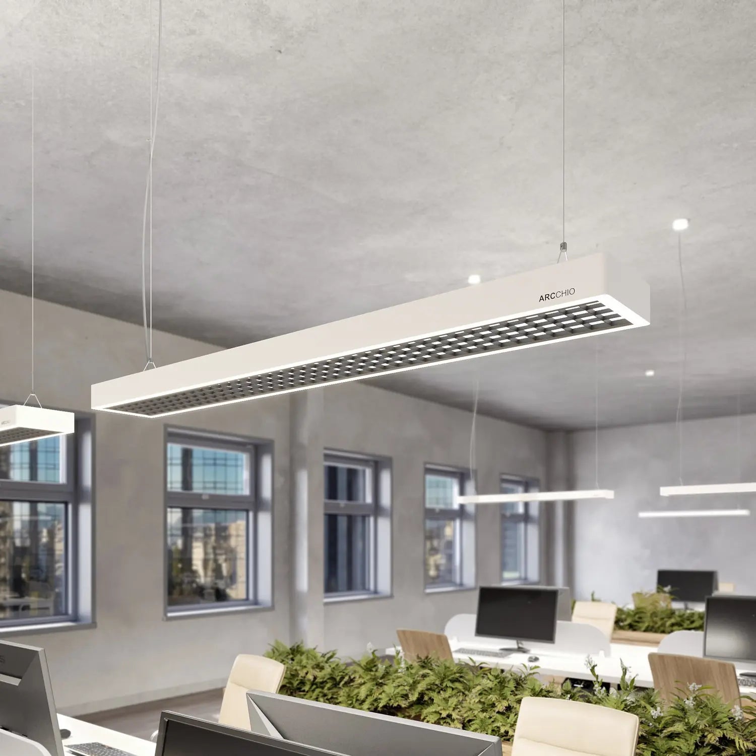 B-Ware Arcchio Susi Led Office Pendellampe Dali Hängelampe Hängeleuchte Lampe Büro Weiß