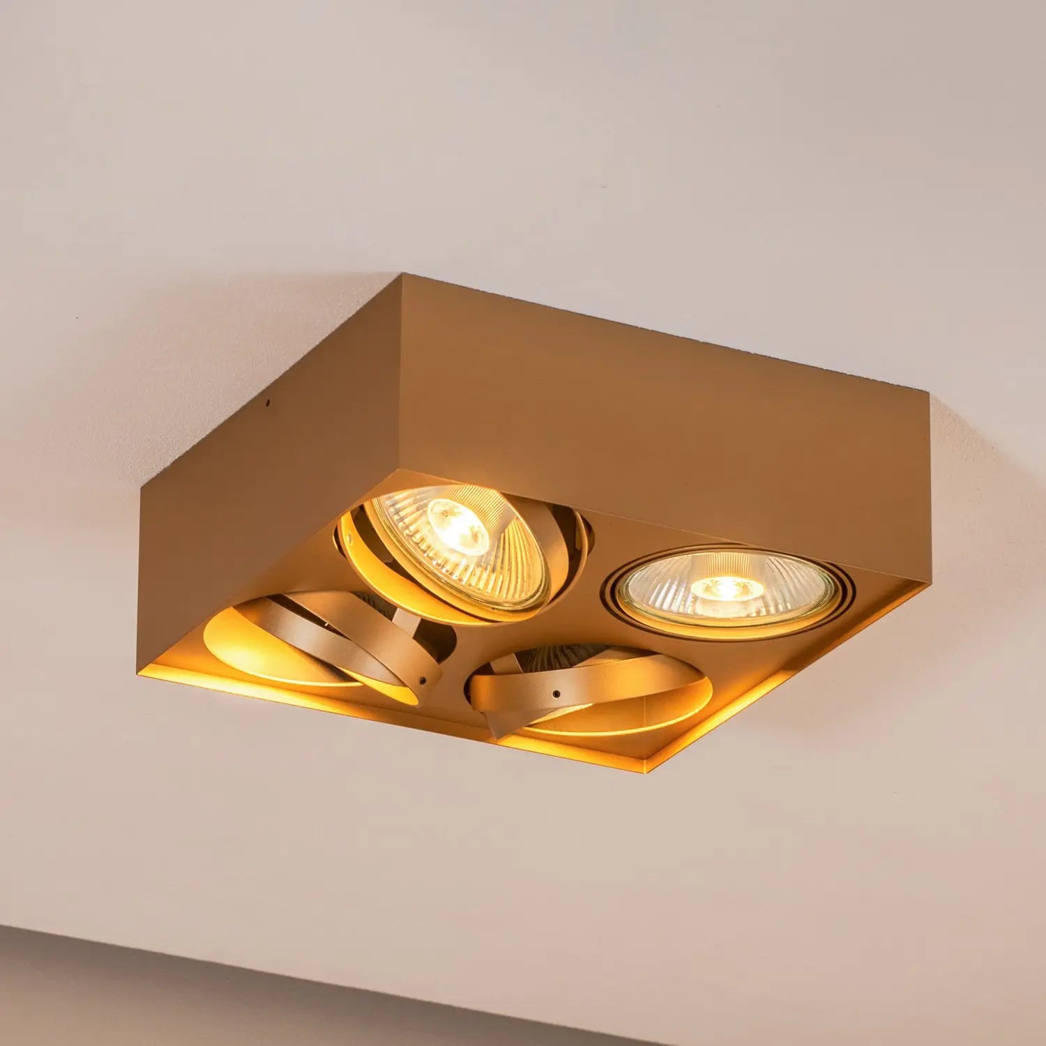 B-Ware Argon Riesta Deckenstrahler Leuchte Gold Vierflammig Lampe Innenbeleuchtung