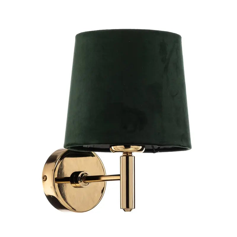 B-Ware Argon Wandleuchte Lampe Polo Plus Textilschirm Messing Grün