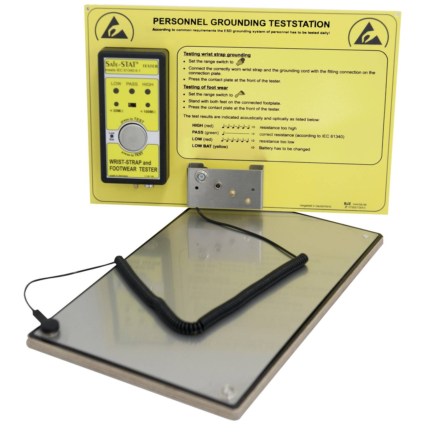 B-Ware Gts Armband Schuhteststation Kit Esd Teststation Wandmontage 1185 Englisc